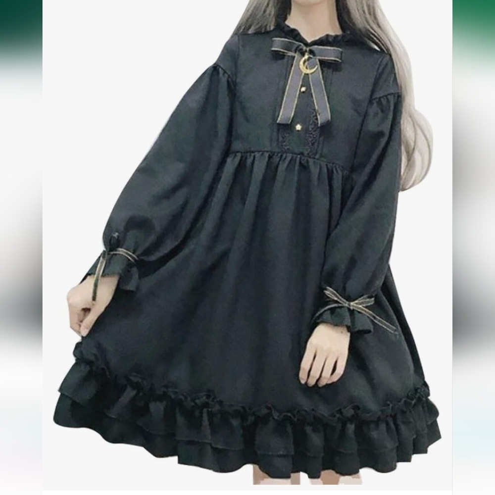 Lolita Dress Long Sleeve Gothic Size XS